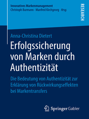 cover image of Erfolgssicherung von Marken durch Authentizität